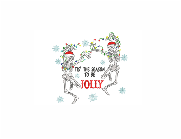 Review: Christmas Dancing Skeletons Embroidery Design