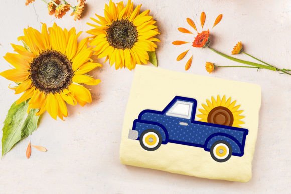Review: Sunflower Vintage Truck Applique for Etsy Shops